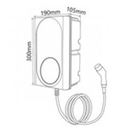 EV Charger 7.4kW With Tethered Cable Type 2 Single Phase EVEC VEC03