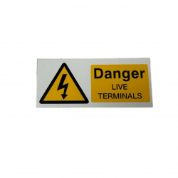 Danger Live Terminals Rigid Warning Sign (Pack of 5)