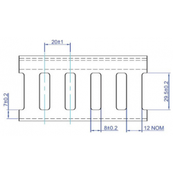 Closed Slot Cable Trunking Grey PVC 2m 10460034