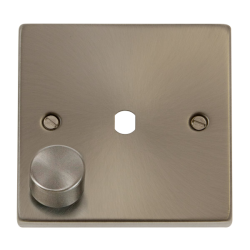 Dimmer Plate and Knob Unfurnished 1 Gang 1 Aperture 650w Max Stainless Steel VPSC140PL