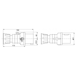 Screw Wiring IP44 3P+E 6h Plug GW60019H