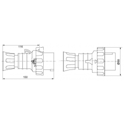 Screw Wiring 3P+N+E IP67 6H Plug GW60031H