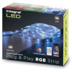 RGB Plug and Play LED Strip Kit IP20 10m 4.5W comes with IR Controller and BLE App Control Integral