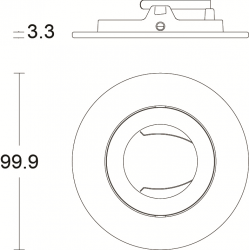 Downlight Bezel Tilt Black JC010026/BL