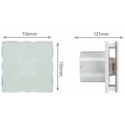 Extractor Fan LED Backlit comes with Overrun Timer EX003T