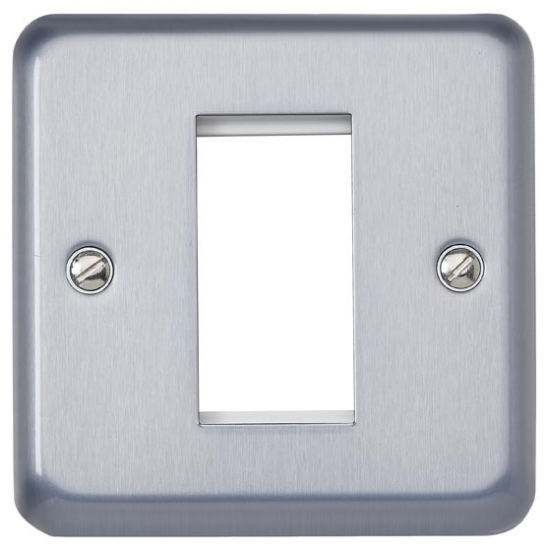 Frontplate Brushed Chrome 1 Mod Euro MK K181BRC1G