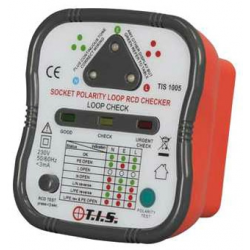 TIS TIS1005 Socket TesterTIS TIS1005 13a  Socket Tester with In-Built Loop and 30mA RCD Checker