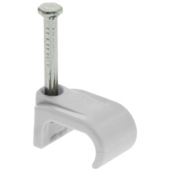 White Cable Clips for Flat 2.5mm T&E Cable
