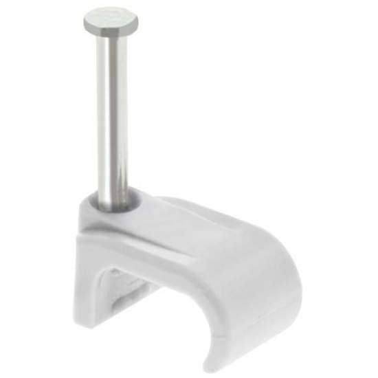 White Cable Clips for 4-6mm T&E Cable (Box of 100)